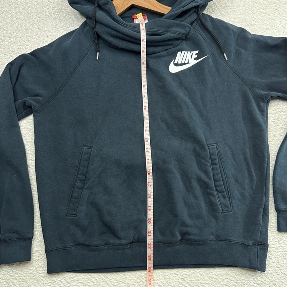 Nike Sportswear High Neck Long Sleeve Hoodie Black Women’s Size Medium - Picture 8 of 8